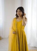 Haldi Yellow Riwaaz Anarkali Set - Image 8
