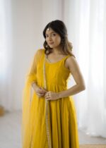 Haldi Yellow Riwaaz Anarkali Set - Image 9