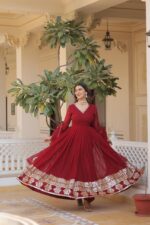 Majestic Rani Pink Resham Ensemble - Image 11