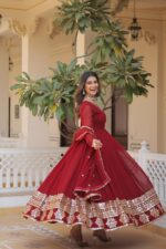 Majestic Rani Pink Resham Ensemble - Image 12