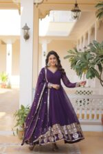 Majestic Rani Pink Resham Ensemble - Image 8