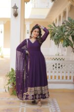 Majestic Rani Pink Resham Ensemble - Image 7