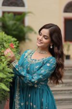 Royal Sindoor Red Zari Sharara Ensemble - Image 14