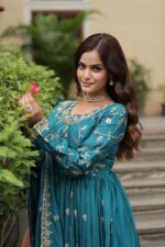 Royal Sindoor Red Zari Sharara Ensemble - Image 15