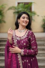 Royal Sindoor Red Zari Sharara Ensemble - Image 3