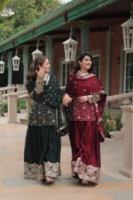 Regal Rani Pink Resham Kurti Set - Image 2