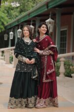 Regal Rani Pink Resham Kurti Set - Image 3