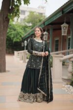 Regal Rani Pink Resham Kurti Set - Image 4