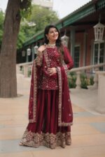 Regal Rani Pink Resham Kurti Set - Image 13