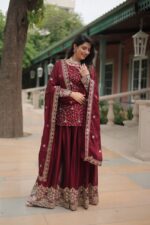 Regal Rani Pink Resham Kurti Set - Image 18