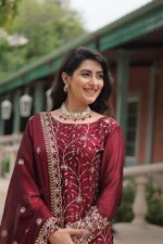 Regal Rani Pink Resham Kurti Set - Image 15