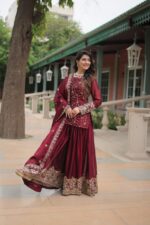 Regal Rani Pink Resham Kurti Set - Image 20