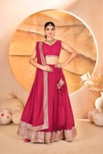 Rani Pink Royal Zari Lehenga Choli - Image 4