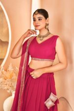 Rani Pink Royal Zari Lehenga Choli - Image 6