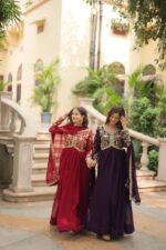 Royal Rani Pink Sequin Kalidar Gown - Image 22