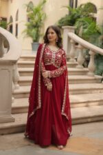 Royal Rani Pink Sequin Kalidar Gown - Image 15