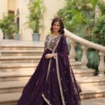 Royal Rani Pink Sequin Kalidar Gown