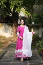 Imperial Chandni Zari Anarkali Ensemble