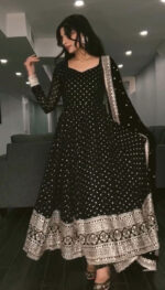 Majestic Midnight Anarkali Suit Set - Image 3