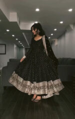 Majestic Midnight Anarkali Suit Set - Image 2
