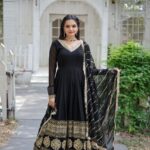 Midnight Black Royal Anarkali Set