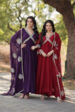 Royal Sindoor Red Anarkali Kalidar