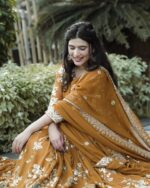 Haldi Yellow Maharani Silk Ensemble - Image 4
