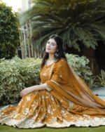 Haldi Yellow Maharani Silk Ensemble - Image 7