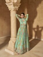 Floral Enchantment Anarkali - Image 11