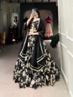 Aliza Black Lehenga Choli With Dupatta - Image 4