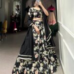 Aliza Black Lehenga Choli With Dupatta
