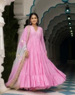 Blush Pink Gotta Patti Kurta Set - Image 2
