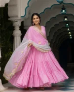 Blush Pink Gotta Patti Kurta Set - Image 4