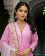 Blush Pink Gotta Patti Kurta Set - Image 3