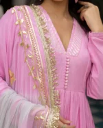 Blush Pink Gotta Patti Kurta Set - Image 5