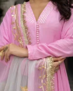 Blush Pink Gotta Patti Kurta Set - Image 6