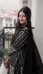 Shabnam Noir Embroidered Suit Set - Image 2