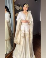 Reshma White Elegance Sharara Suit Set With Dupatta
