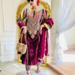 Luxurious Wine Velvet Ensemble