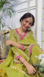 Luxurious Green Sharara Set - Image 2
