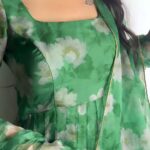 Mystic Green Organza Anarkali with Embroidery Belt