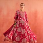 Premium Chinnon Floral Anarkali Suit Set With Dupatta