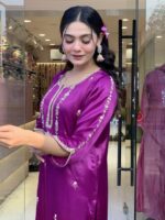 Royal Magenta Festive Suit - Image 5