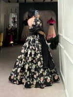 Aliza Black Lehenga Choli With Dupatta - Image 5