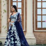Premium Sequin Work Lehenga Crop Top With Dupatta