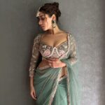 Resham-E-Pista Saree With Designer Blouse