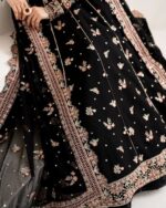 Black Rose Zari Embroidered Anarkali - Image 3