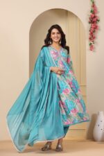 Floral Fantasy Anarkali Suit Set - Image 6