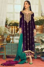Luxurious Velvet Kurti Palazzo Set - Image 2