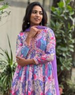 Floral Fantasy Anarkali Suit Set - Image 3